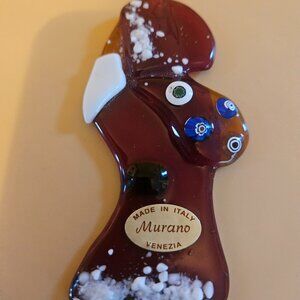 Murano glass shaped Santa Claus has milifiore design